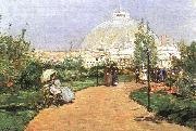 Childe Hassam The Chicago Exhibition, Crystal Palace oil on canvas